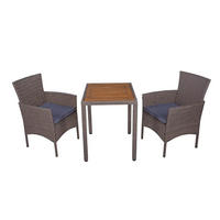 BALKONMÖBEL-SET Trine 3-teilig Braun Balkon-Set - Braun, Holz - DELUKE