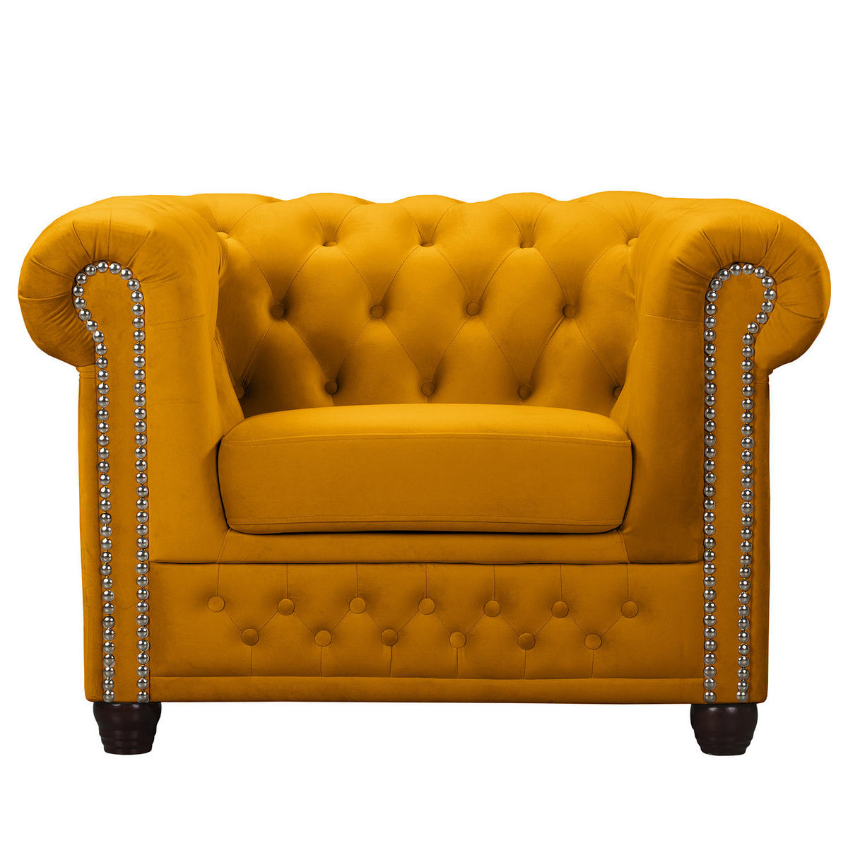 SESSEL - Gelb/Buchefarben, Buchenholz/Textil (104/72/86cm) - home24