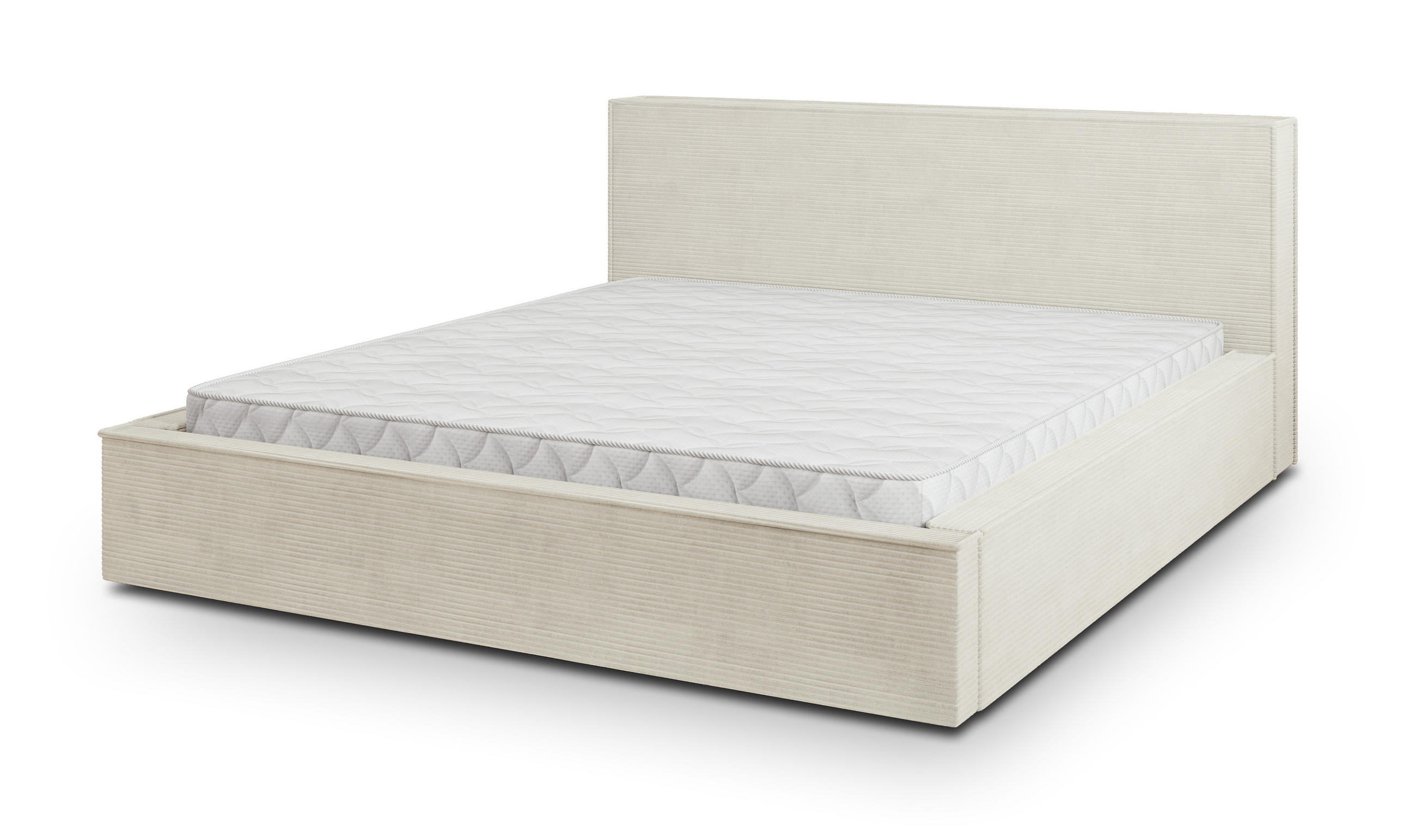 POLSTERBETT CELORA 180x200 cm mit Bettkästen - Creme - Creme, Holz (180/200cm) - MASSENO