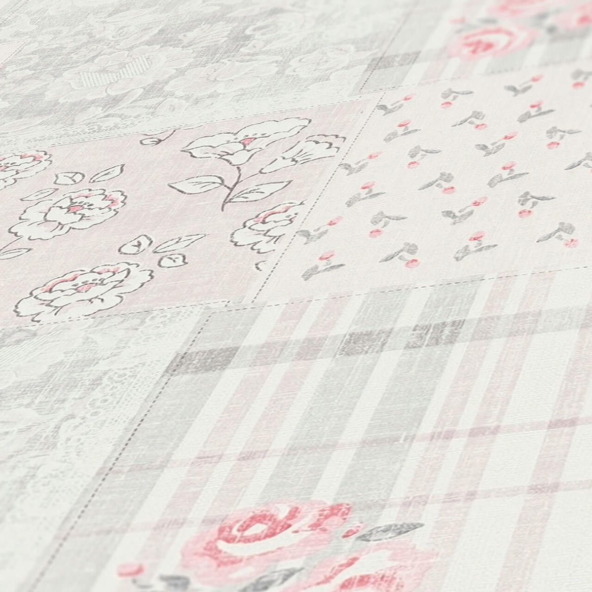VLIESTAPETE Grau 53/1005 cm - Rot, Kunststoff/Textil (53/1cm) - KUNSTLOFT