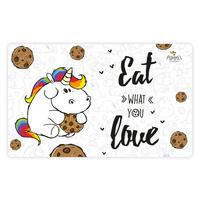 BRETTCHEN Pummel and Friends Eat what you love Mehrfarbig 14,5 x 23,5 cm - Multicolor, Kunststoff (14.5/23.5cm) - United Labels