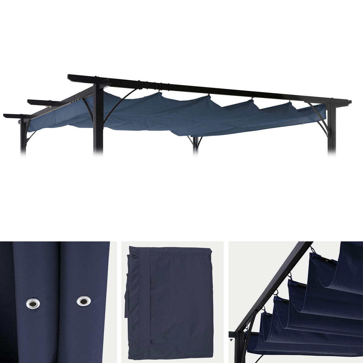 ERSATZBEZUG DACH PERGOLA Blau - Blau, Textil (320/1/250cm) - MCW