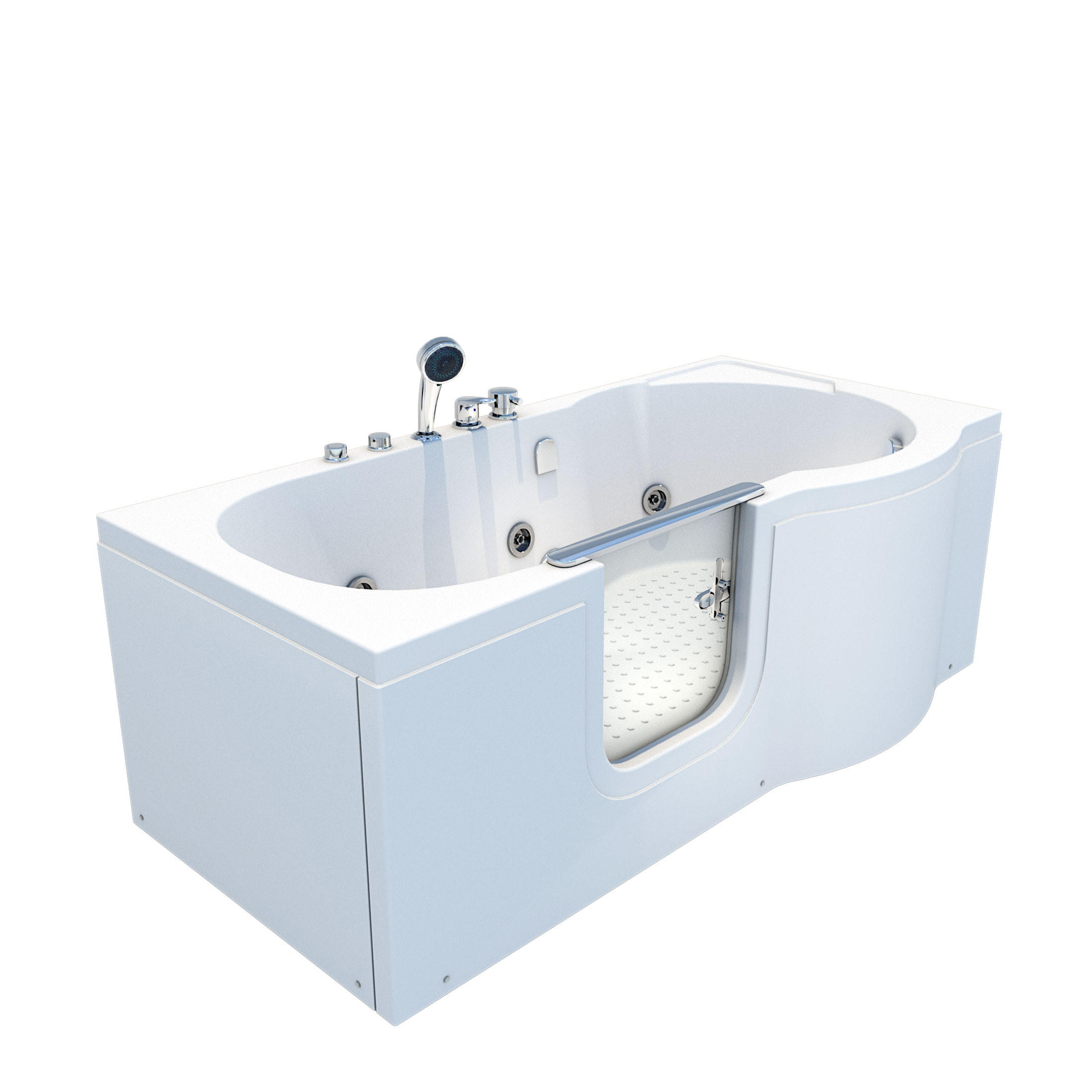 AcquaVapore by Sandra Jentho Whirlpool-Seniorenwanne Weiß 85x60x170 cm