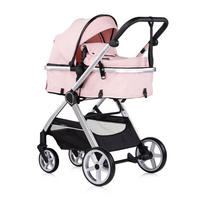 KOMBIKINDERWAGEN 2 in 1 Vista rosa Wickeltasche, Fußabdeckung, Korb, Gurt - Rosa, Metall (90/63/108cm) - Chipolino