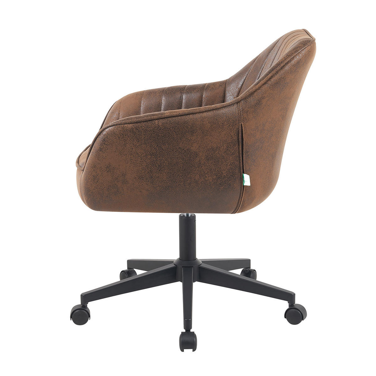 BÜROSTUHL Mika-Elio 2er-Set - Schwarz/Braun, Textil/Metall (60/79/61cm) - DUBI Möbel