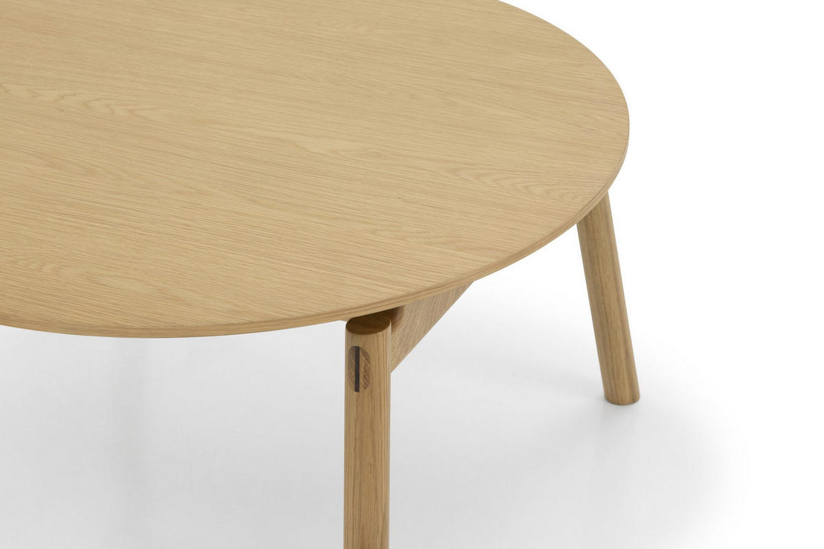 COUCHTISCH Celeste, Natur Massiveiche - Beige, Holz (80/80/43cm) - WOODEK