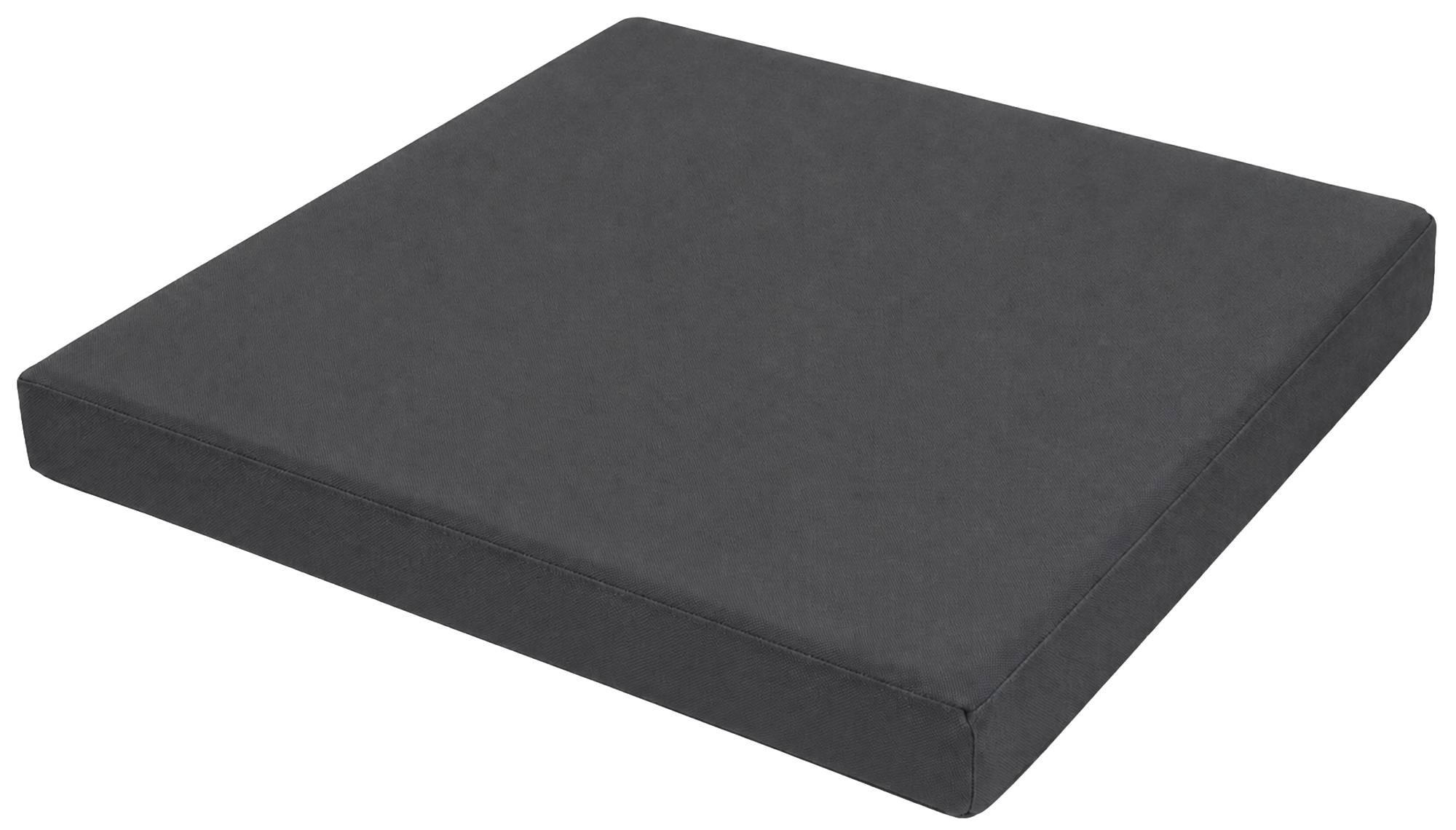 GARTENSTUHL eckig 50/50/5 cm Stoff Dunkelgrau - Dunkelgrau, Textil (50/5/50cm) - CLP