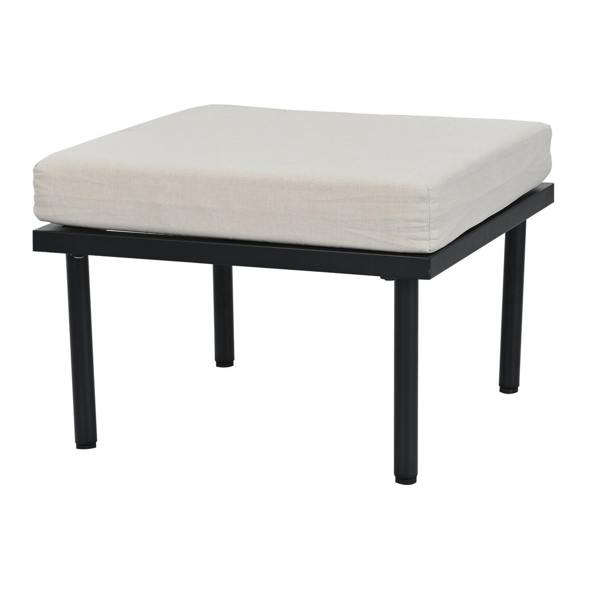 GARTEN-LOUNGESESSEL-SET 231/174/66 cm beige aus Olefin und verzinktem Stahl mit Kissen - Beige, Metall - OKWISH