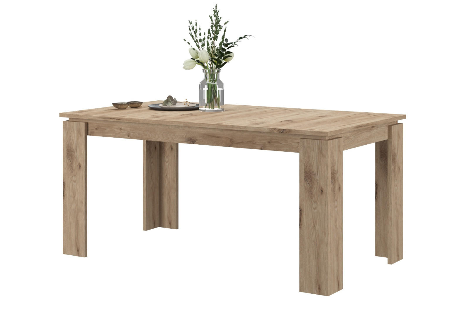 ESSTISCH Eiche 160 - 200 x 90 cm, Küchentisch ausziehbar - Eichefarben, Holzwerkstoff (160/90/76cm) - Inn.Furn