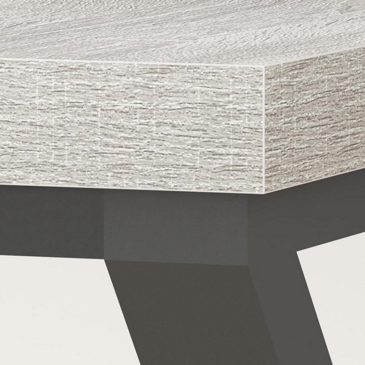 SCHREIBTISCH 180 x 80 cm Grau Eiche - Grau, Holzwerkstoff (40/30/30cm)
