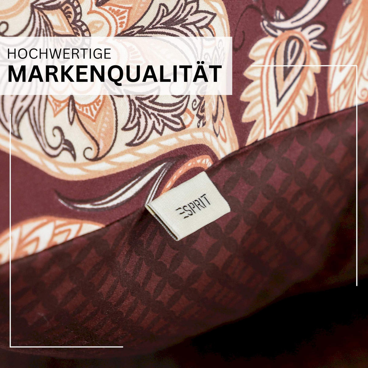 SATIN BETTWÄSCHE SALMLO - Rot, Textil (140/200cm) - Esprit