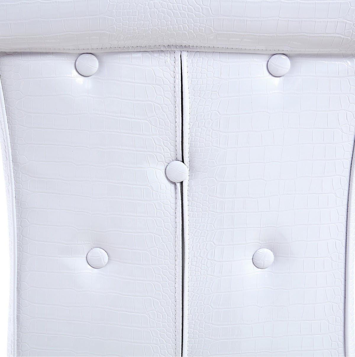 ESSZIMMERSTUHL 2er-Set mit Kristallknopf PVC White - Weiß, Metall (42/125/55.3cm) - Meubliv