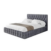 POLSTERBETT mit Bettkasten und Lattenrost, Boxbett ohne Matratze - LARO 180x200 Dunkelgrau - Dunkelgrau, Holzwerkstoff/Textil (180/200cm) - ALTDECOR