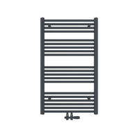 HEIZKÖRPER Handtuchheizkörper wasserführend 100/60/3 cm - Anthrazit, Metall (60/100/3cm) - EMKE