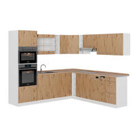 ECKKÜCHE R-Line Artisan Eiche/Weiß 237 x 247 cm, AP Eiche - Eiche Artisan/Weiß, Holzwerkstoff (247/81.6/60cm) - Vicco