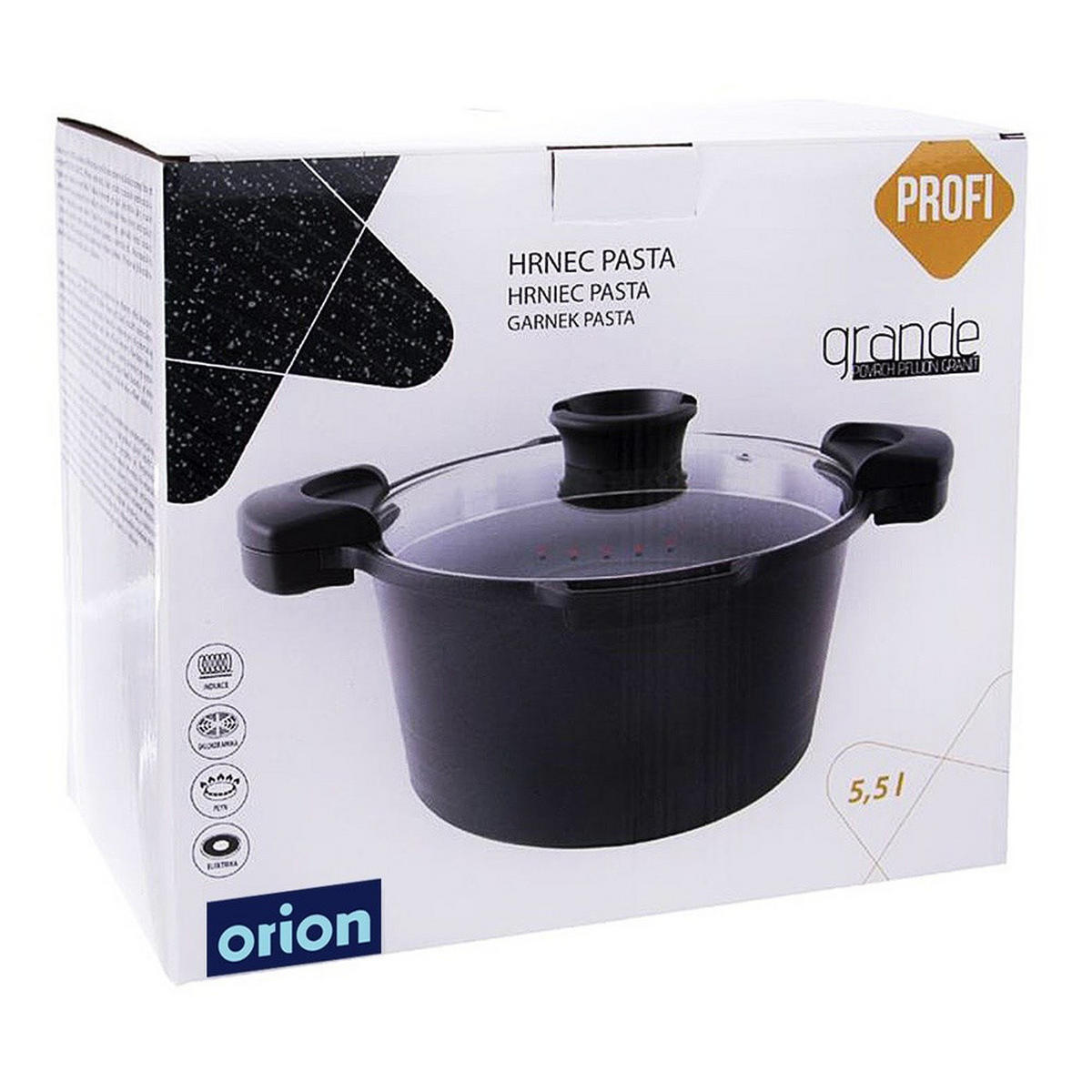 GRANITTOPF Grande mit Siebdeckel schwarz - Schwarz, Metall (5.5cm) - Orion 