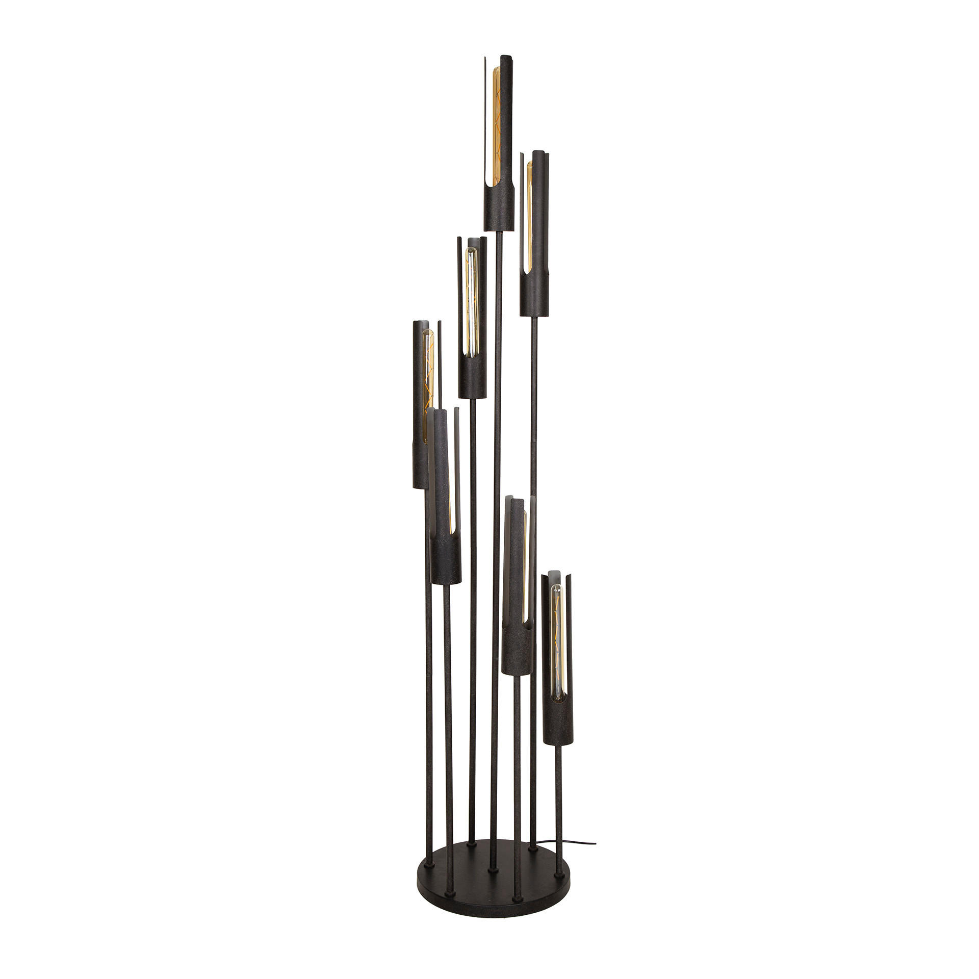 STEHLEUCHTE Tube Schwarz 35/35/ 186 cm - Schwarz, Metall (35/35/186cm) - Hoyz Collection