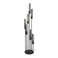 STEHLEUCHTE Tube Schwarz 35/35/ 186 cm - Schwarz, Metall (35/35/186cm) - Hoyz Collection