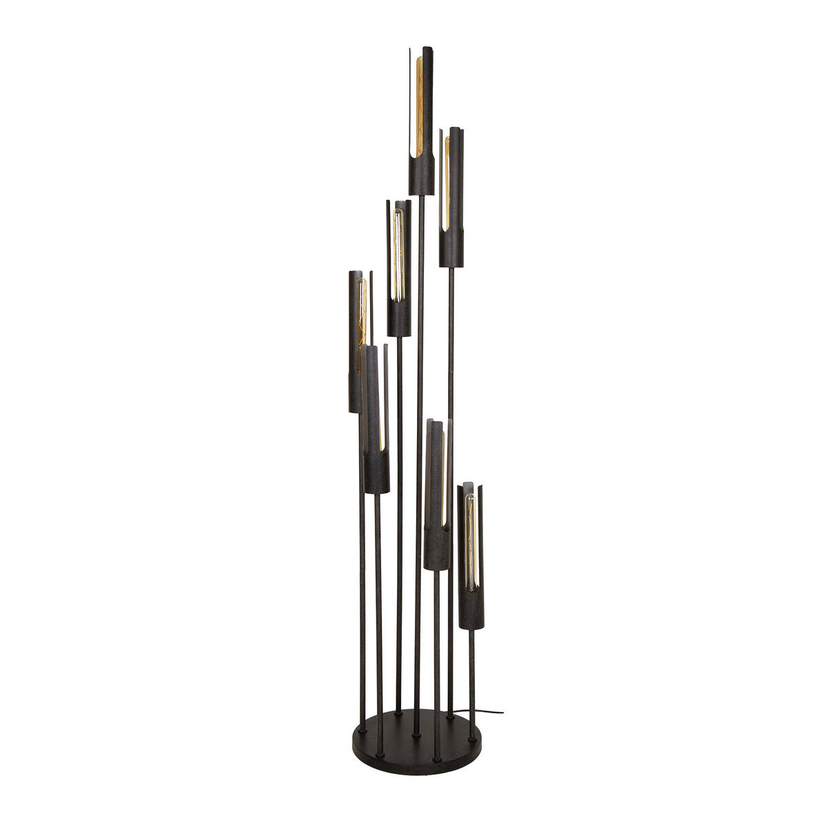 STEHLEUCHTE Tube Schwarz 35/35/ 186 cm - Schwarz, Metall (35/35/186cm) - Hoyz Collection