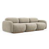 4-SITZER-SOFA Bouclé Stoff Beige - Beige/Braun, Holz/Textil (270/73/95cm) - Makamii