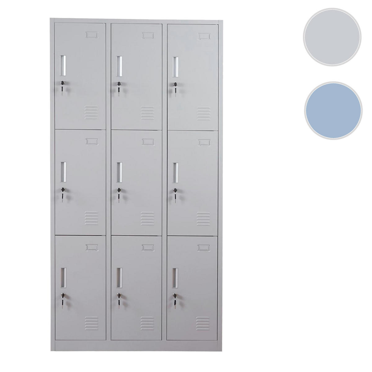 SCHLIESSFACH Grau - Grau, Metall (90/180/50cm) - MCW