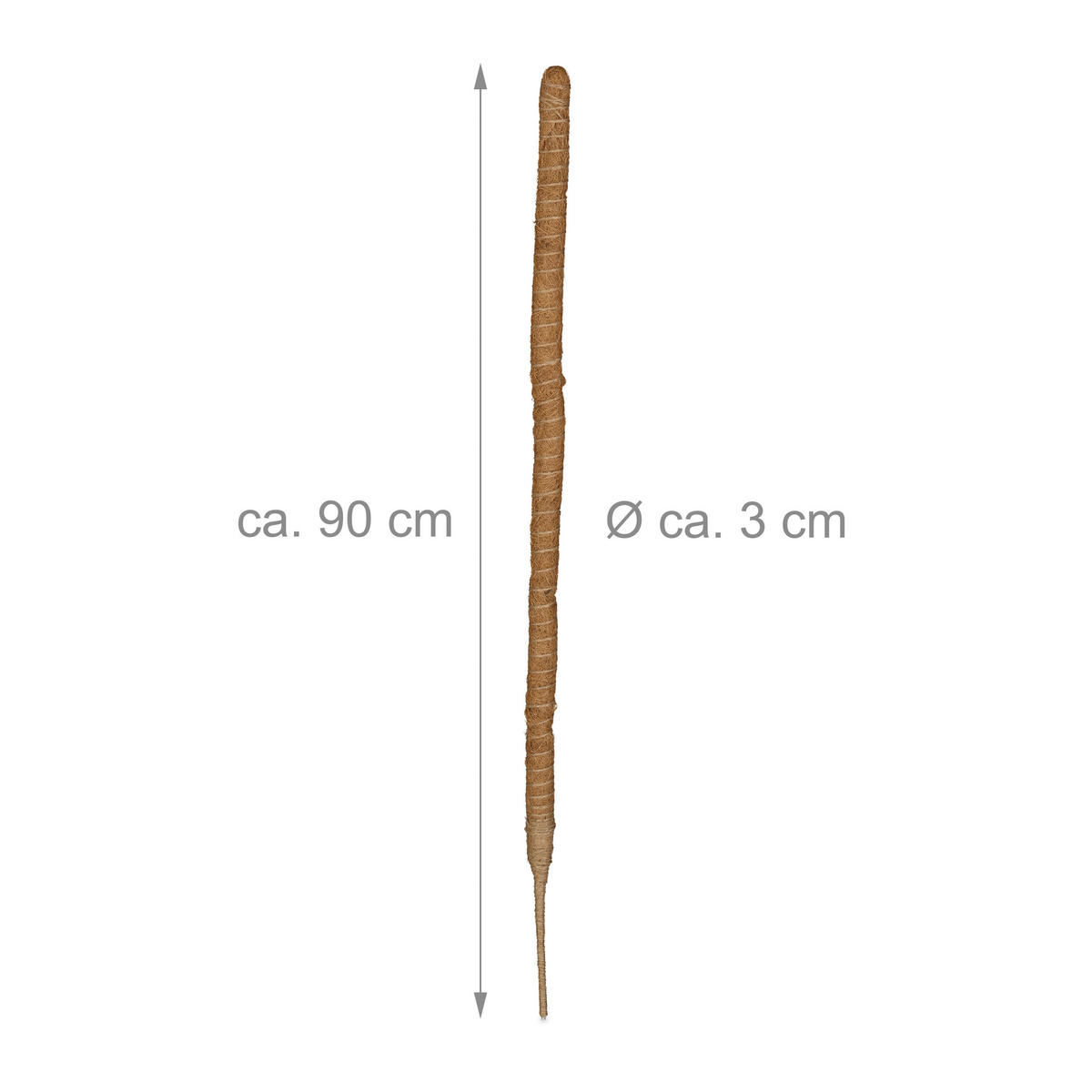 5XKOKOSSTÄBE - Hellbraun, Textil/Metall (3cm) - Relaxdays