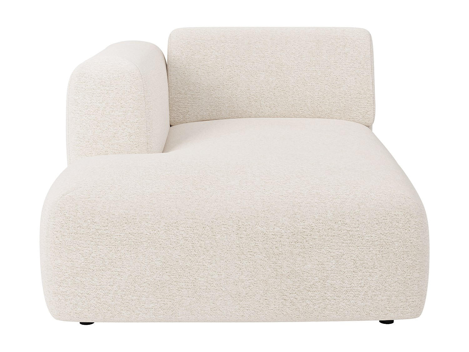 RECAMIERE ohne Schlaffunktion - 1 Person - stoff - weiß Pogni - Weiß, Textil (108/73/163cm) - Vente-Unique