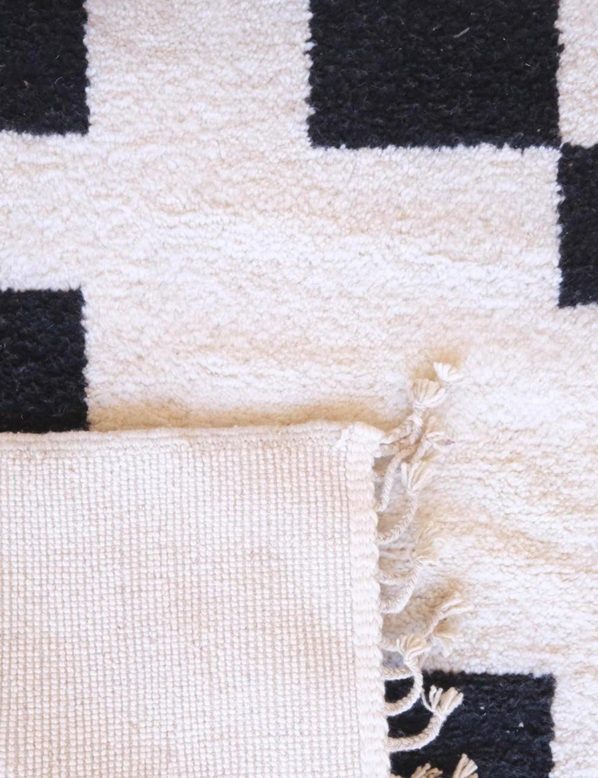 BERBERTEPPICH original minimalistisch aus Wolle 250x 300 cm - Weiß, Naturmaterialien (250/300cm) - AFK Living