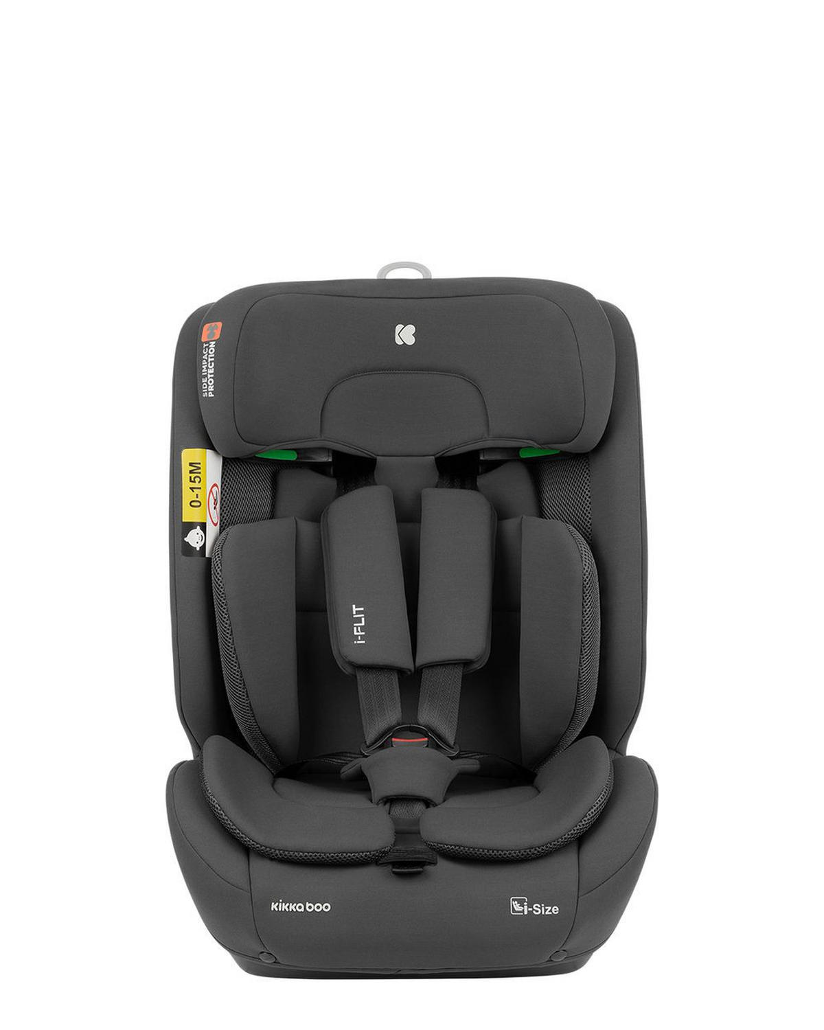 KINDERSITZ i-Flit i-Size dunkelgrau (76-150cm) Isofix Kopfstütze verstellbar SPS - Dunkelgrau, Kunststoff (44/62/45cm) - Kikka boo