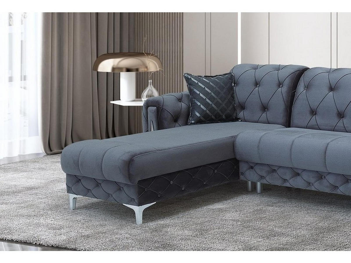 ECKSCHLAFSOFA Patna Anthrazit Relax - Langer Schenkel Rechts - Anthrazit, Holzwerkstoff/Kunststoff (180/310cm)