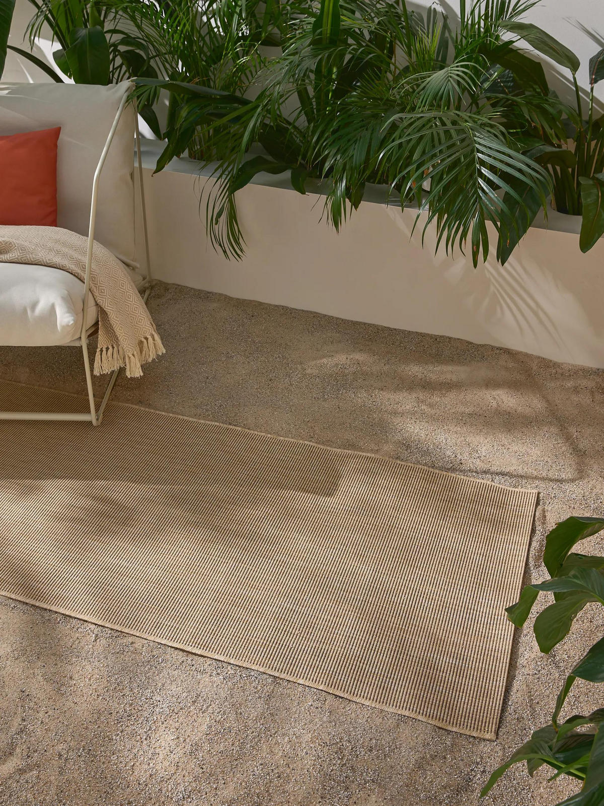 OUTDOORLÄUFER Metro Beige 80x240 cm - Beige, Textil (80/240cm) - benuta Nest