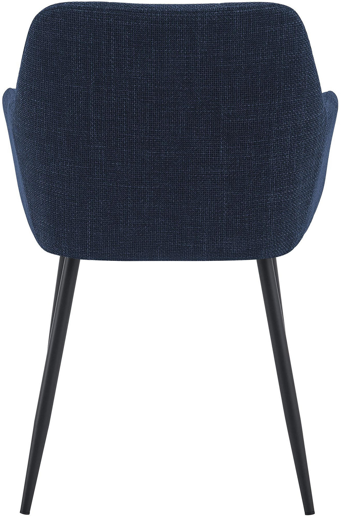 ESSZIMMERSTUHL Stoff Dunkelblau - Schwarz/Dunkelblau, Textil/Metall (57/85/60cm) - CLP