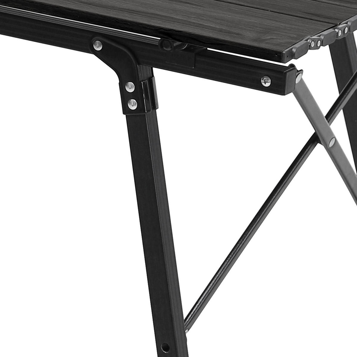 CAMPINGTISCH Höhenverstellbar Schwarz - Schwarz, Metall (51.5/90/68cm) - JAWINIO