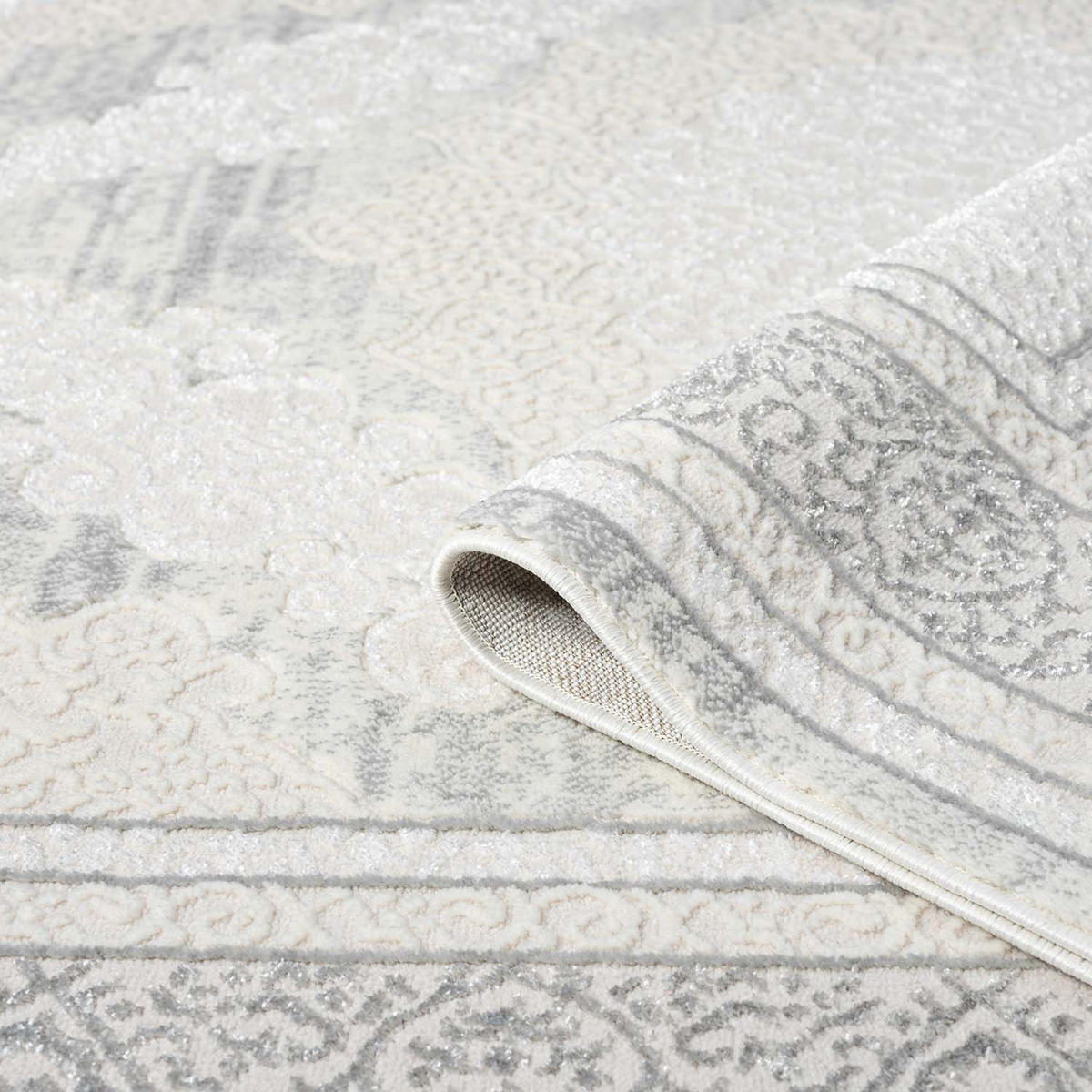 KURZFLOR-TEPPICH Antik 209 Grau 120x170 cm - Grau, Textil (120/170cm) - carpet city