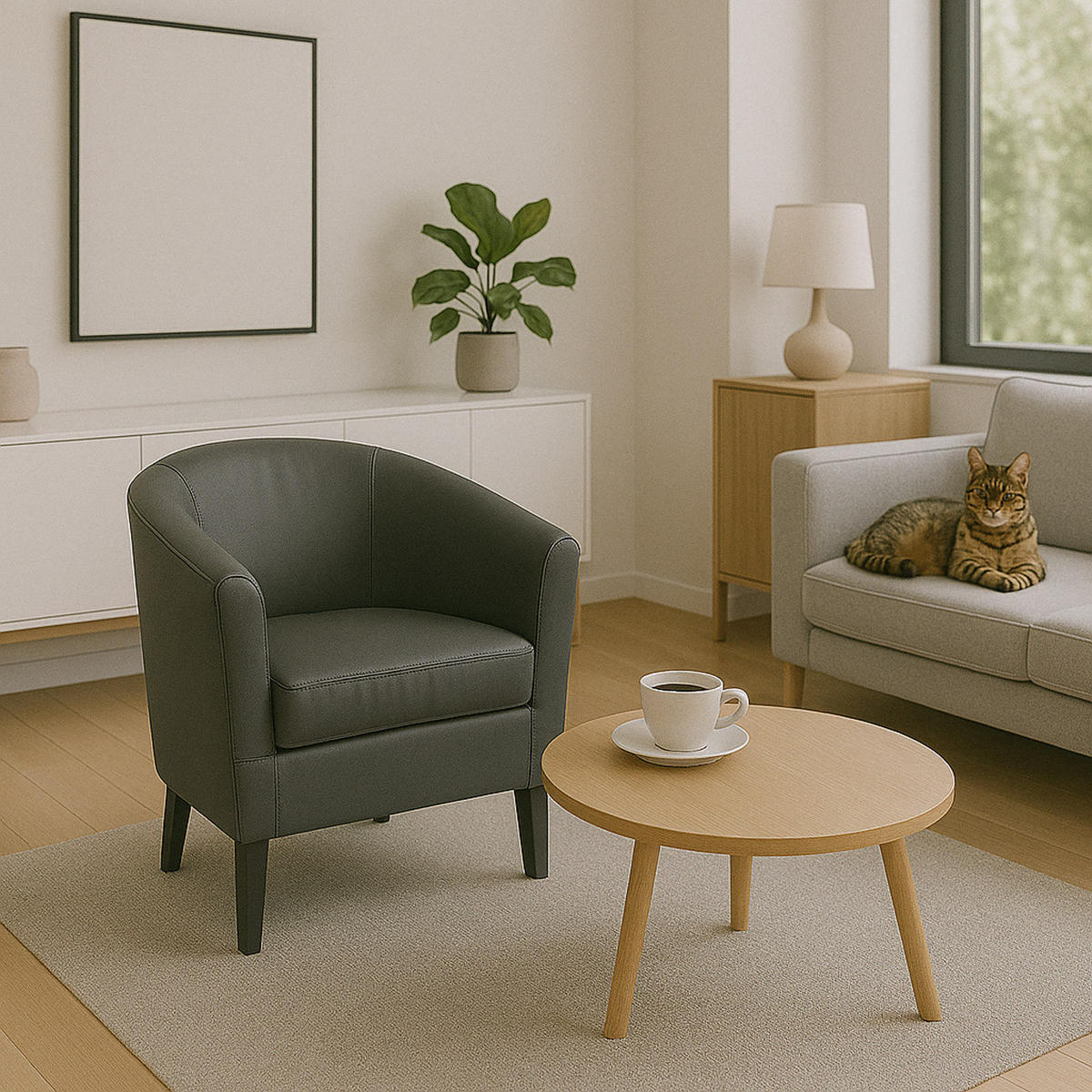 LOUNGE-SESSEL Grau - Grau, Textil (72/72/60cm) - MCW