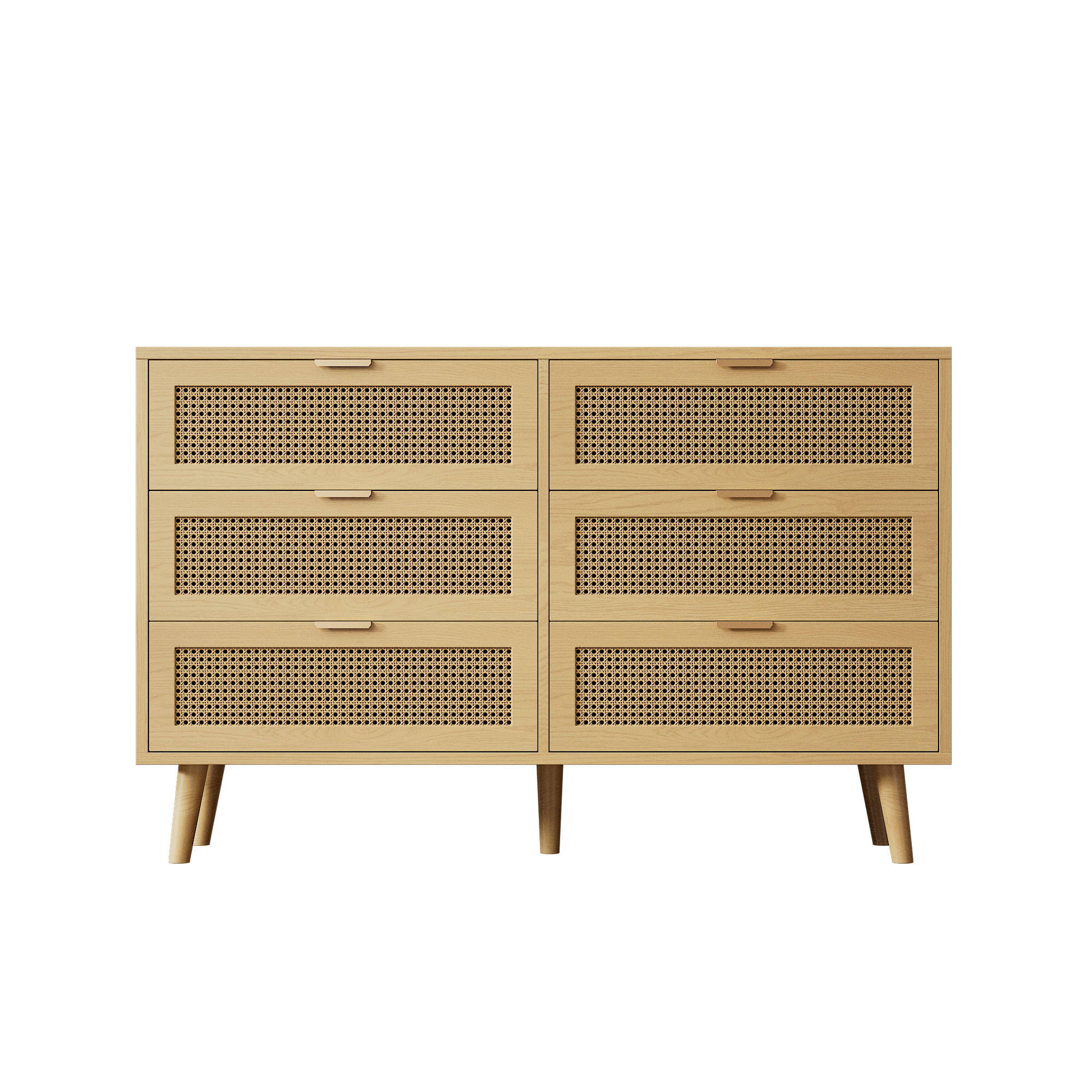 KOMMODE Walnussfarben 120/40/76,5 cm - Eichefarben, Holzwerkstoff (120/76.5/40cm) - PANGIVO