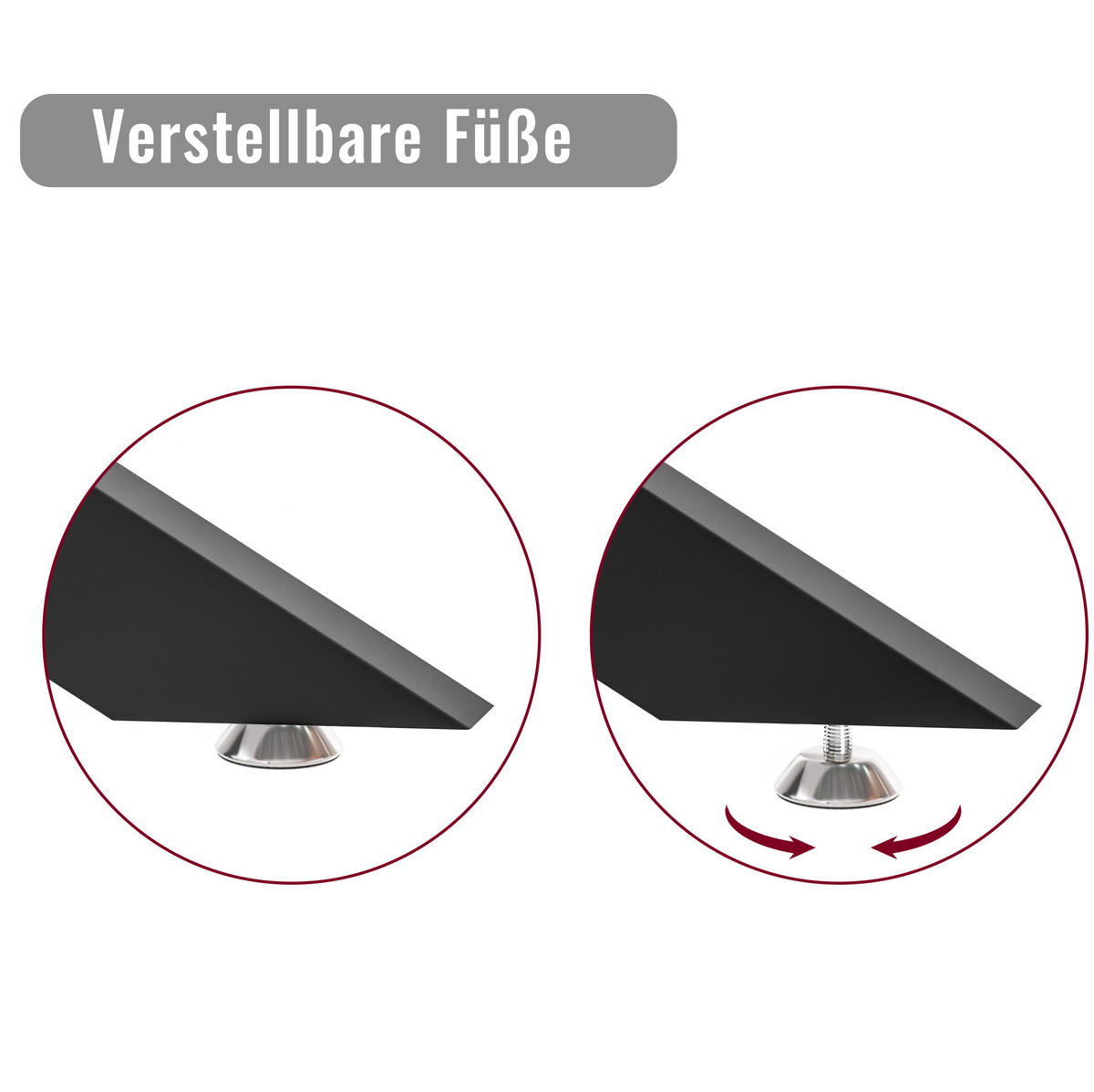 COUCHTISCH aus Glas und Metall in Schwarz mit geformte Metallbeine - Schwarz, Glas (120/60/46cm) - Modfu