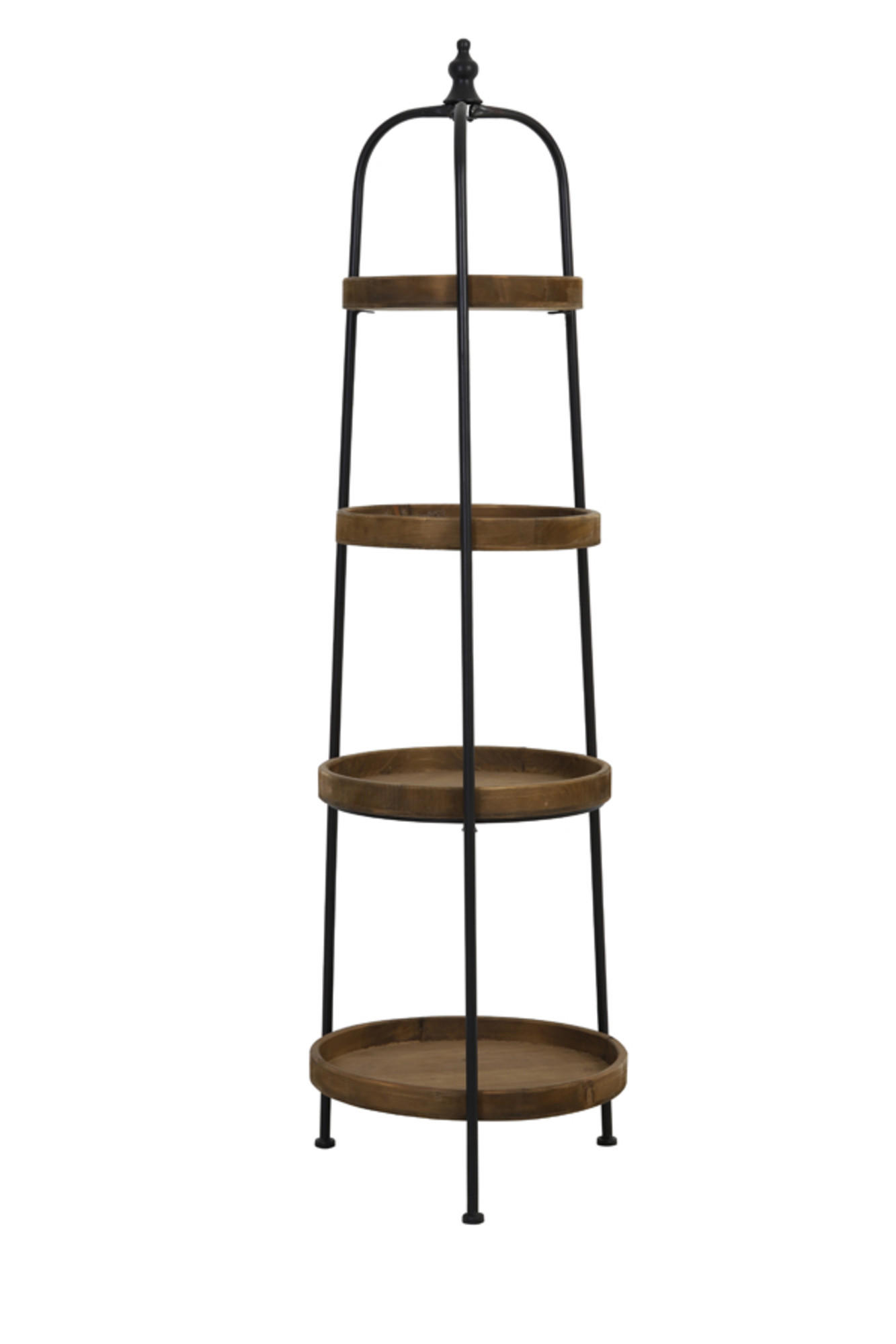 ETAGERE Karson Brown Ø48/167 cm - Braun, Holz (48/167cm) - Light & Living