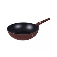 WOK Burgunderrot 28/28/7.4 cm BH8033 - Bordeaux, Metall (28cm) - Berlinger Haus