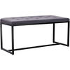 SITZBANK 100/40 cm Stoff dunkelgrau - Dunkelgrau/Schwarz, Textil/Metall (100/48/40cm) - CLP