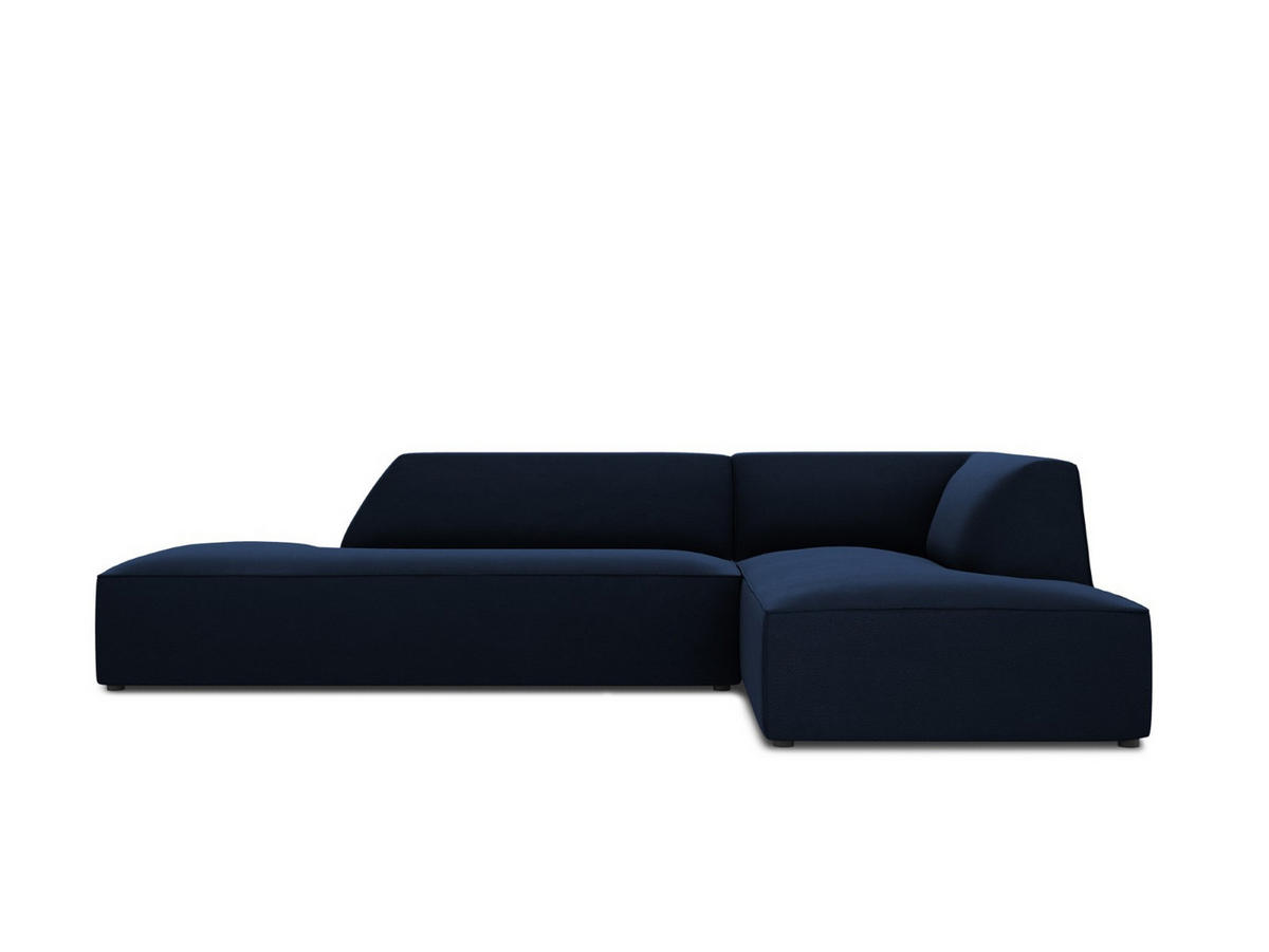 ECKSOFA rechts Ruby aus Samt königsblau 4 Sitzplätze - Blau, Textil (180/273cm) - Micadoni