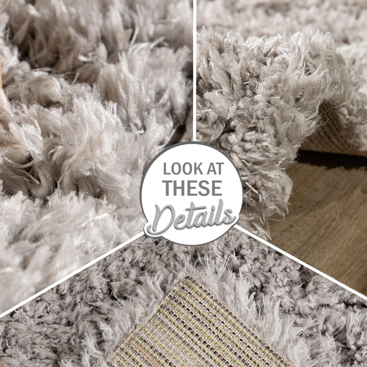 TEPPICH Hochflor Shaggy Unifarben Schlafzimmer schmutzabweisend Grau Rechteckig 120x160 - Grau, Textil (120/160cm) - KADIMA DESIGN
