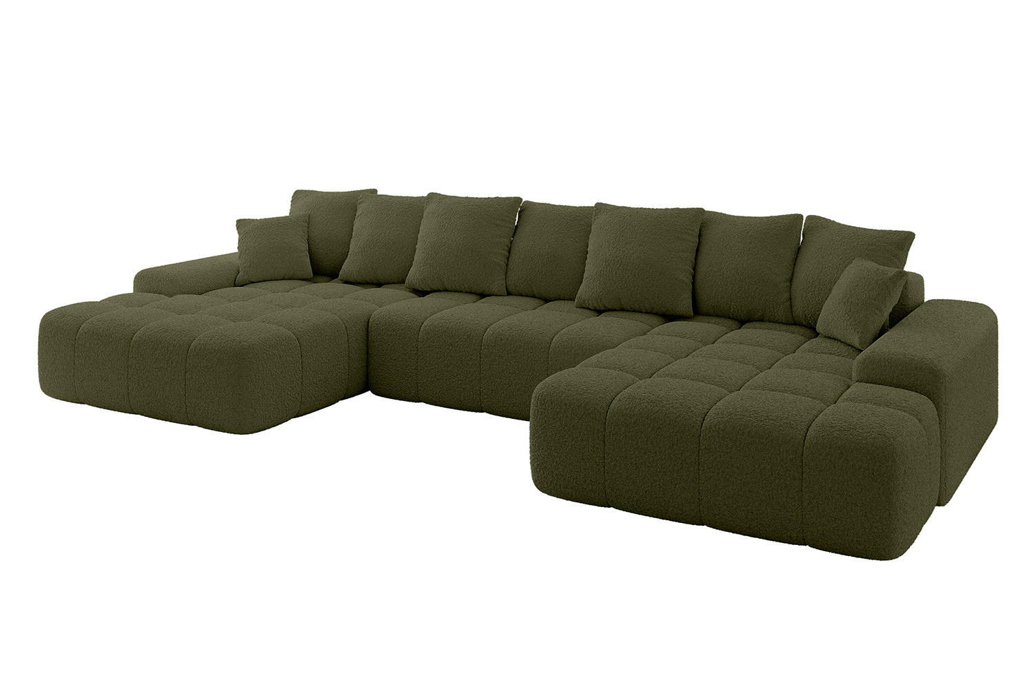 ALTDECOR SEDACÍ SOUPRAVA ENSI-U – 353 x 164 x 69 cm olivově zelená