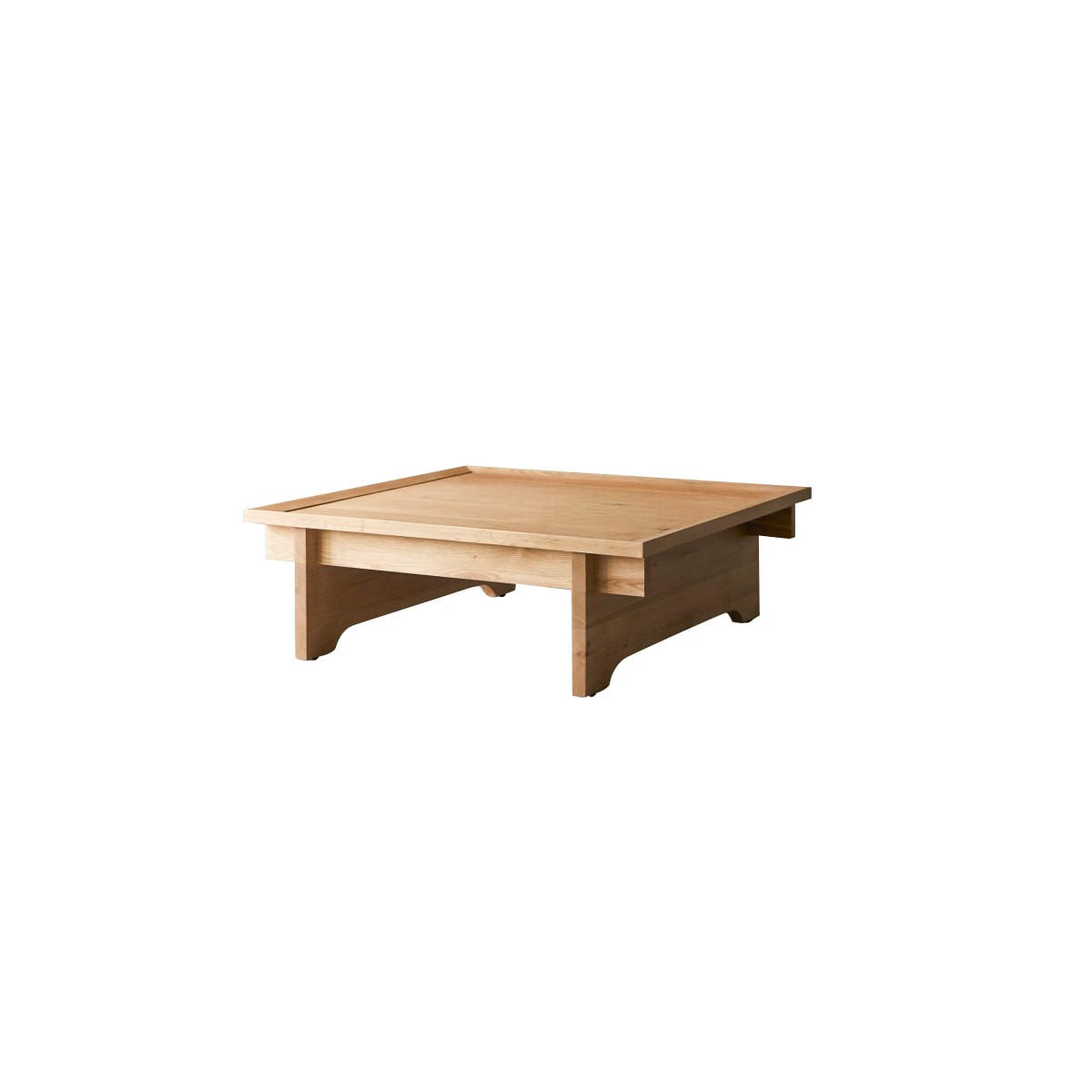 COUCHTISCH Miu Natur aus Eiche - Naturfarben, Holz (90/90/30cm) - Tikamoon