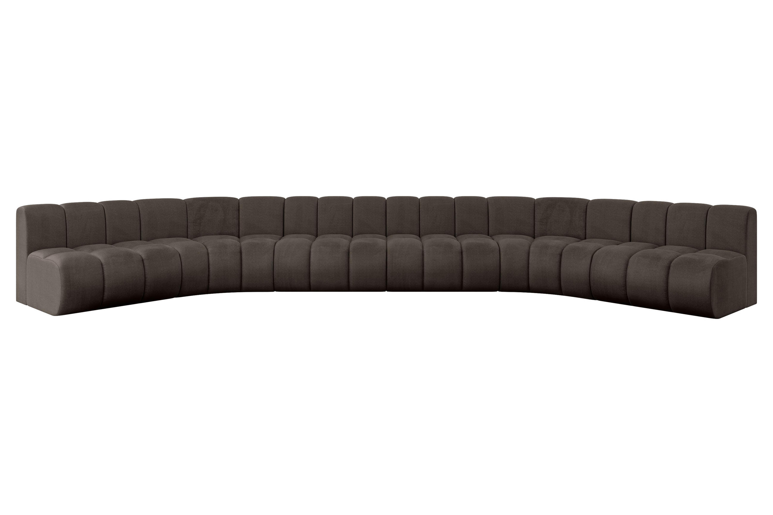 WOHNLANDSCHAFT modulares Sofa Montra-U2 - 581x174x70 cm Braun - Braun, Holzwerkstoff/Textil (581/70/174cm) - ALTDECOR
