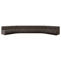WOHNLANDSCHAFT modulares Sofa Montra-U2 - 581x174x70 cm Braun - Braun, Holzwerkstoff/Textil (581/70/174cm) - ALTDECOR