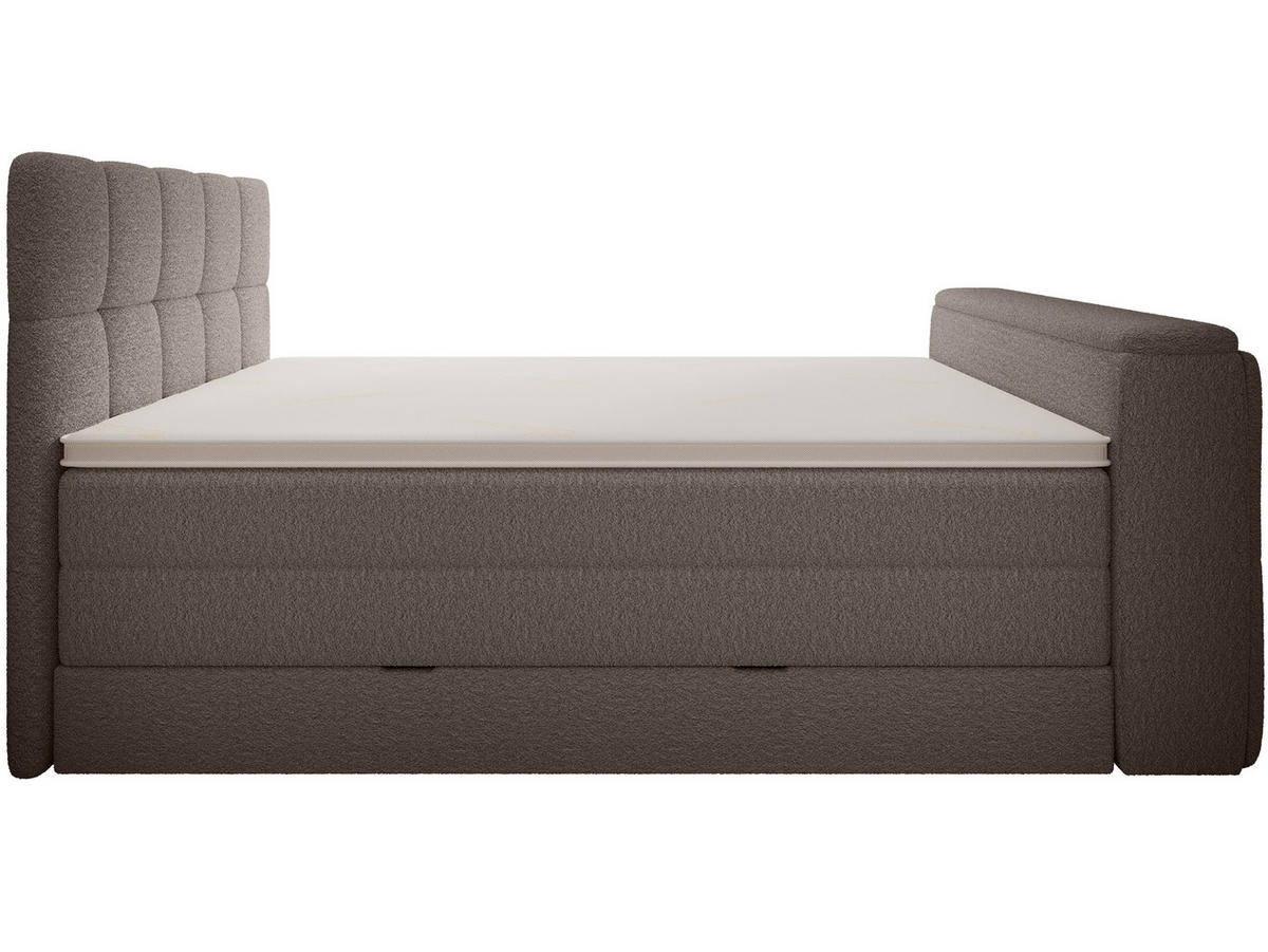 BOXSPRINGBETT Madison 3 braun 200/200 H2/H3 mit TV-Lift - Braun, Textil (200/200cm) - wonello