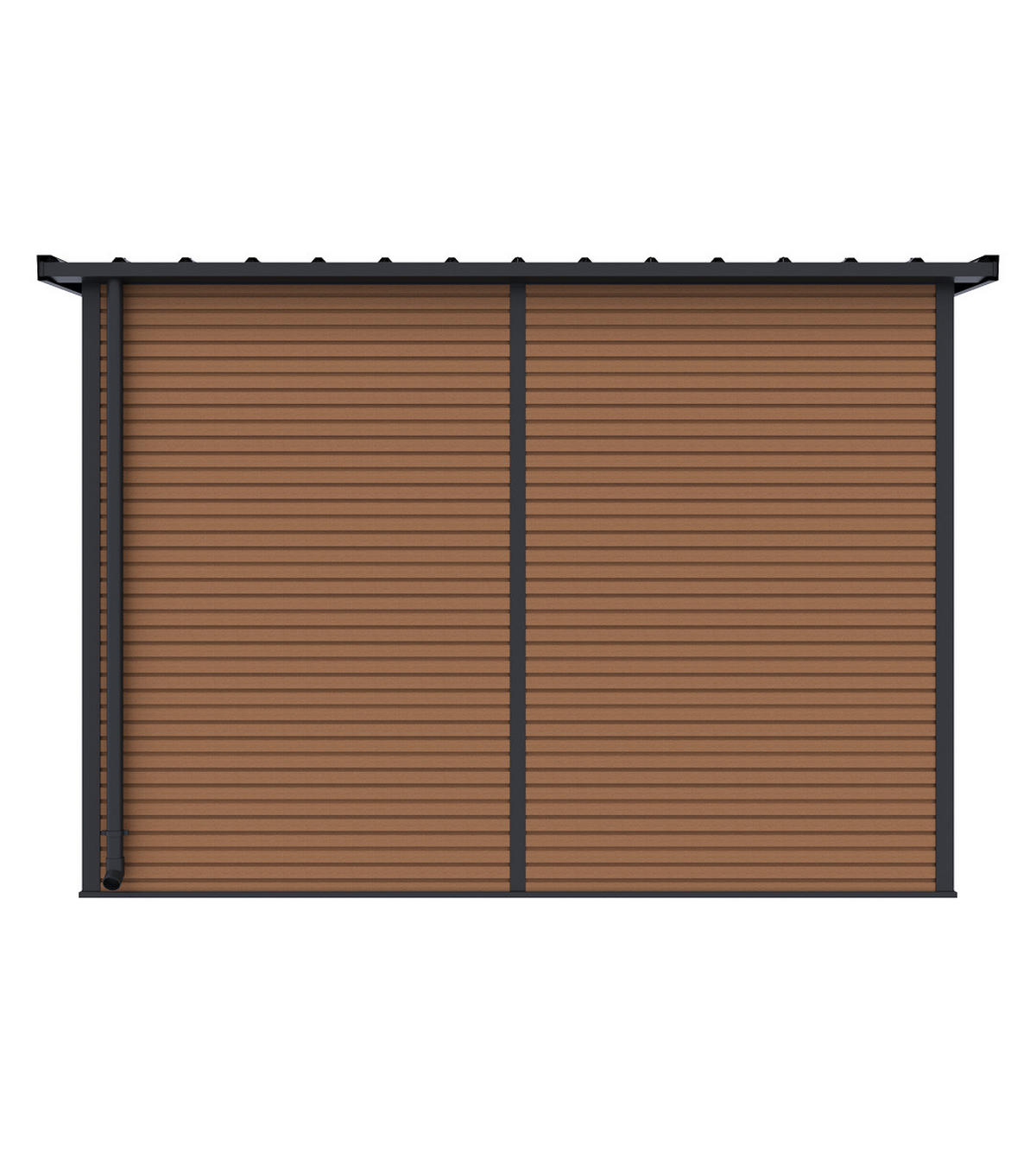 GARTENHAUS Aluminium WPC 278/218/226 cm Teak - Braun, Metall (278/226/218cm) - WEIDE