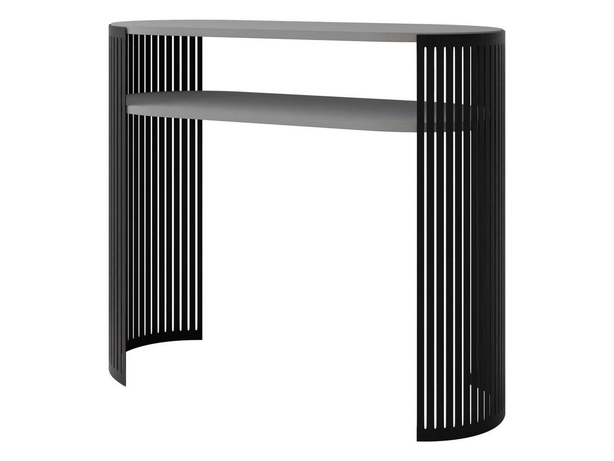 KONSOLENTISCH Fikoli - Hellgrau/Schwarz, Holzwerkstoff/Metall (30/100/86cm) - MIRJAN24