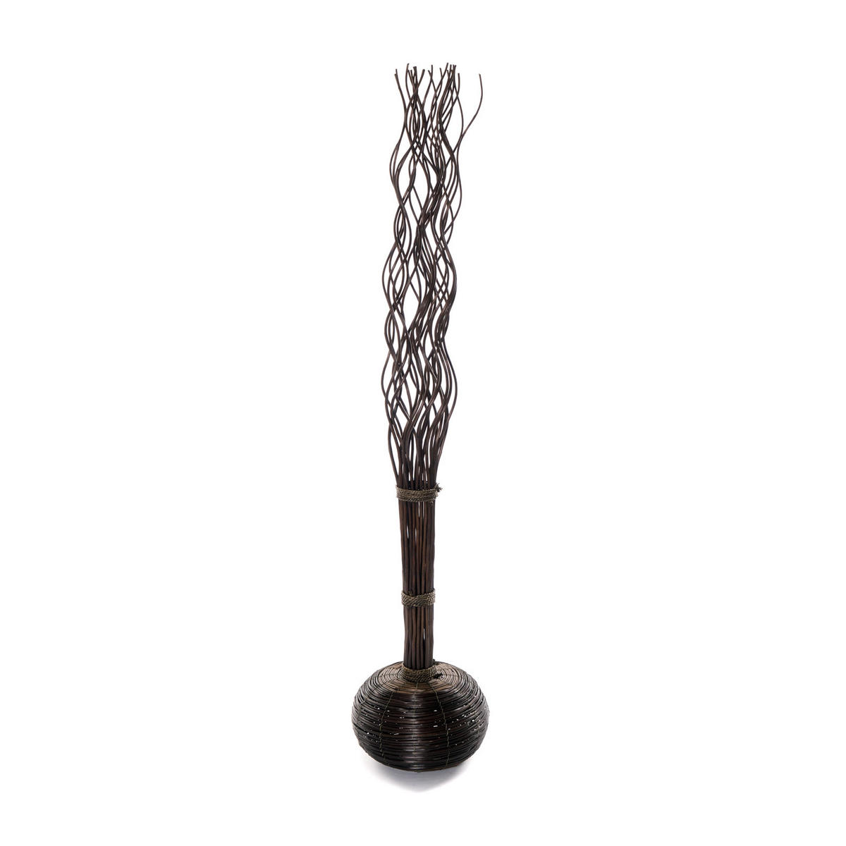 RAUMTEILER WEIDENBÜNDEL Jasmin 170x35 cm, Weidenholz gewellt dunkelbraun - Braun, Naturmaterialien (35/170/35cm) - CREEDWOOD